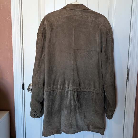 Robert Comstock Y2K Men's Endurance Suede/Leather Jacket Size 40 Tan/Brown - Picture 2 of 8